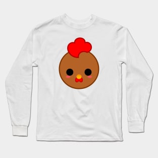 Cute Brown Rooster Long Sleeve T-Shirt